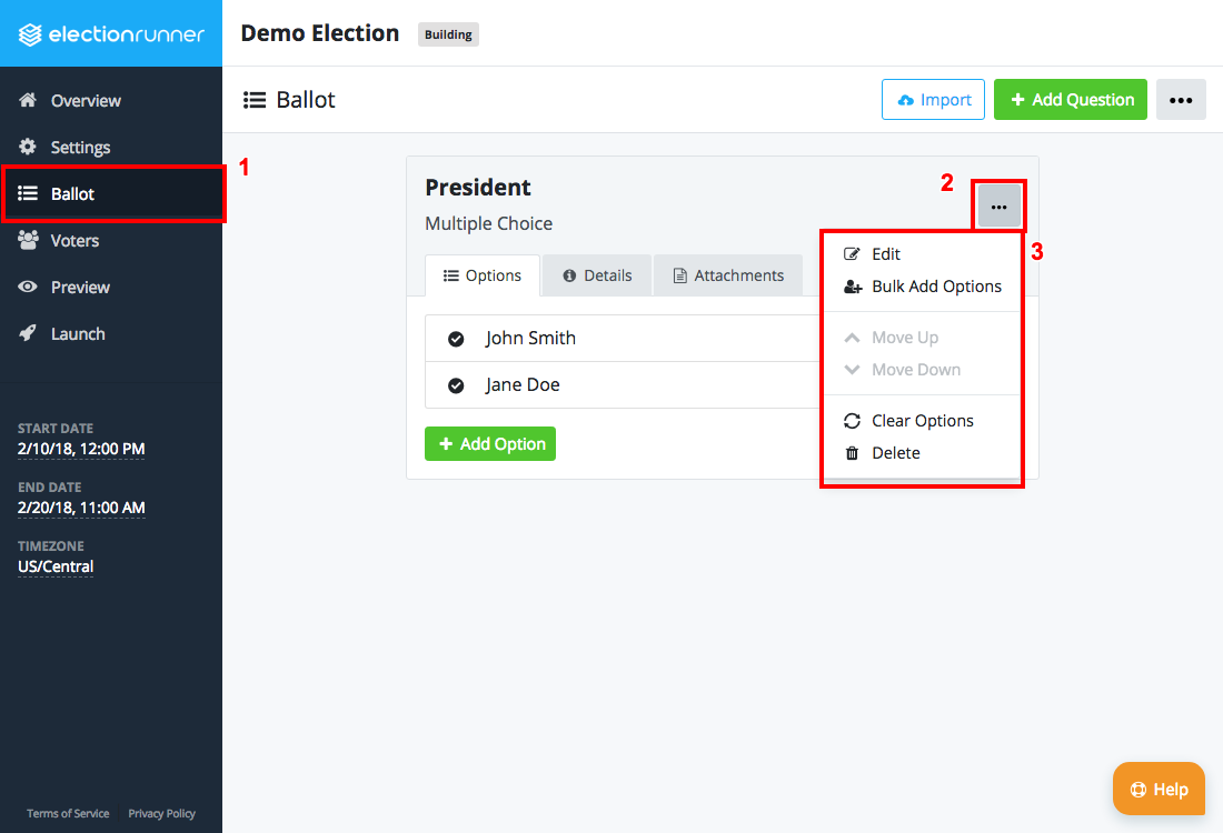 Edit Ballot Question